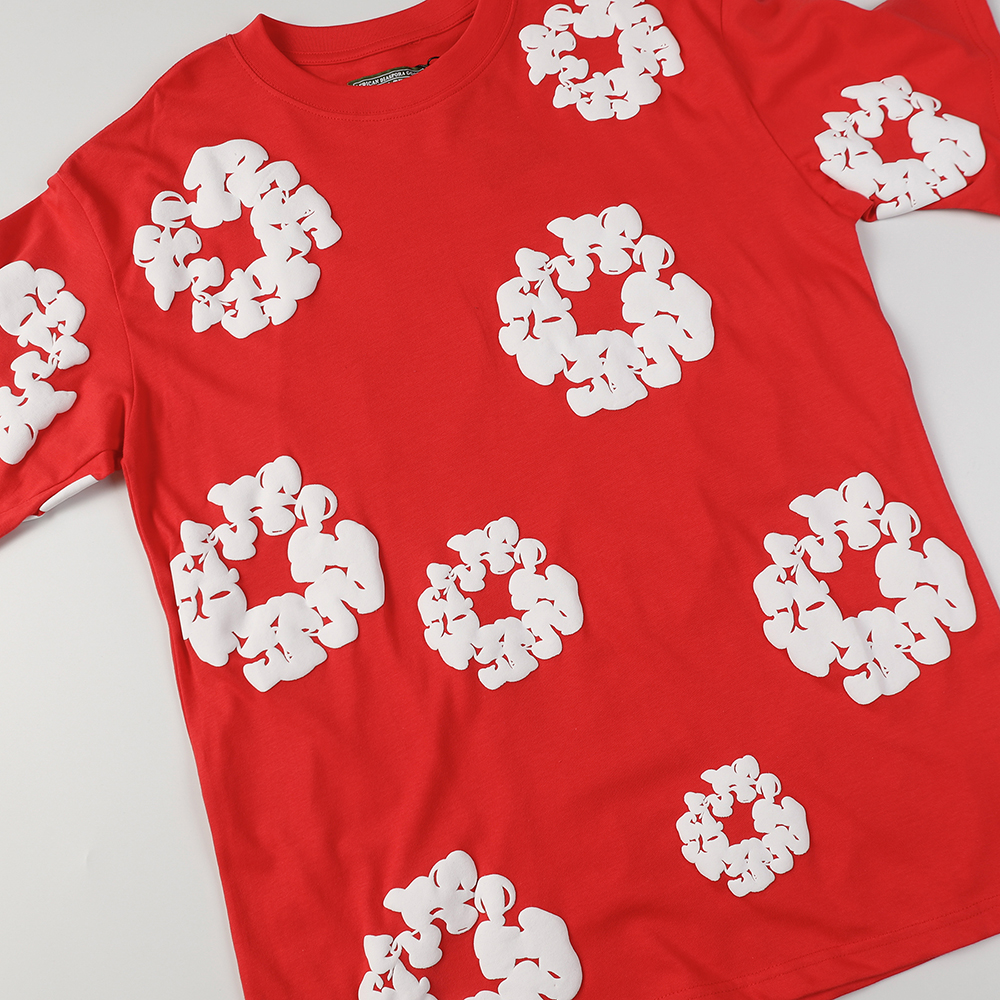 Denim Tears foam print loose short sleeves