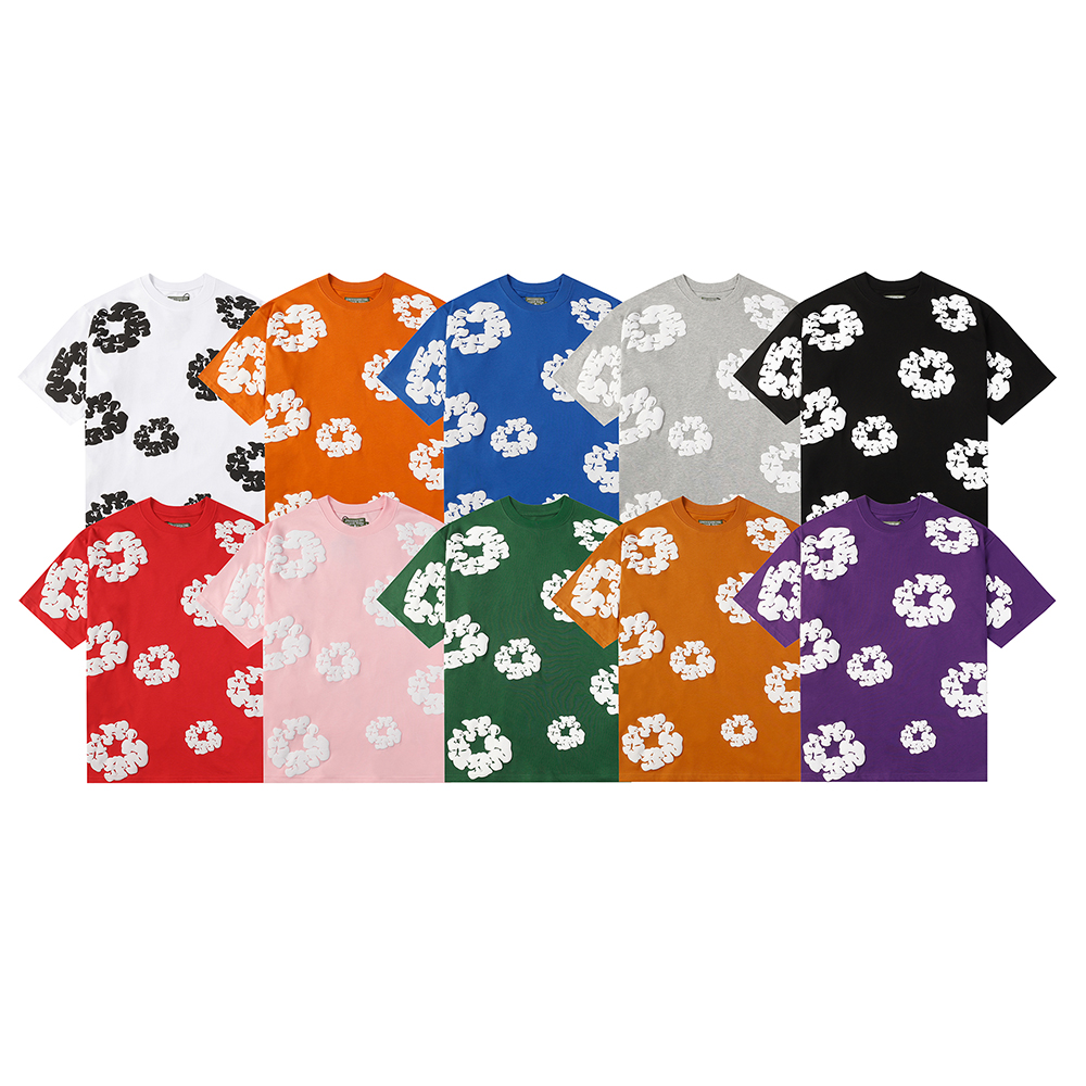 Denim Tears foam print loose short sleeves