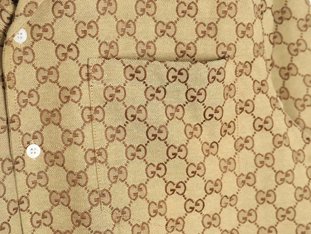 G*u*i classic double g monogram canvas short-sleeved shirt