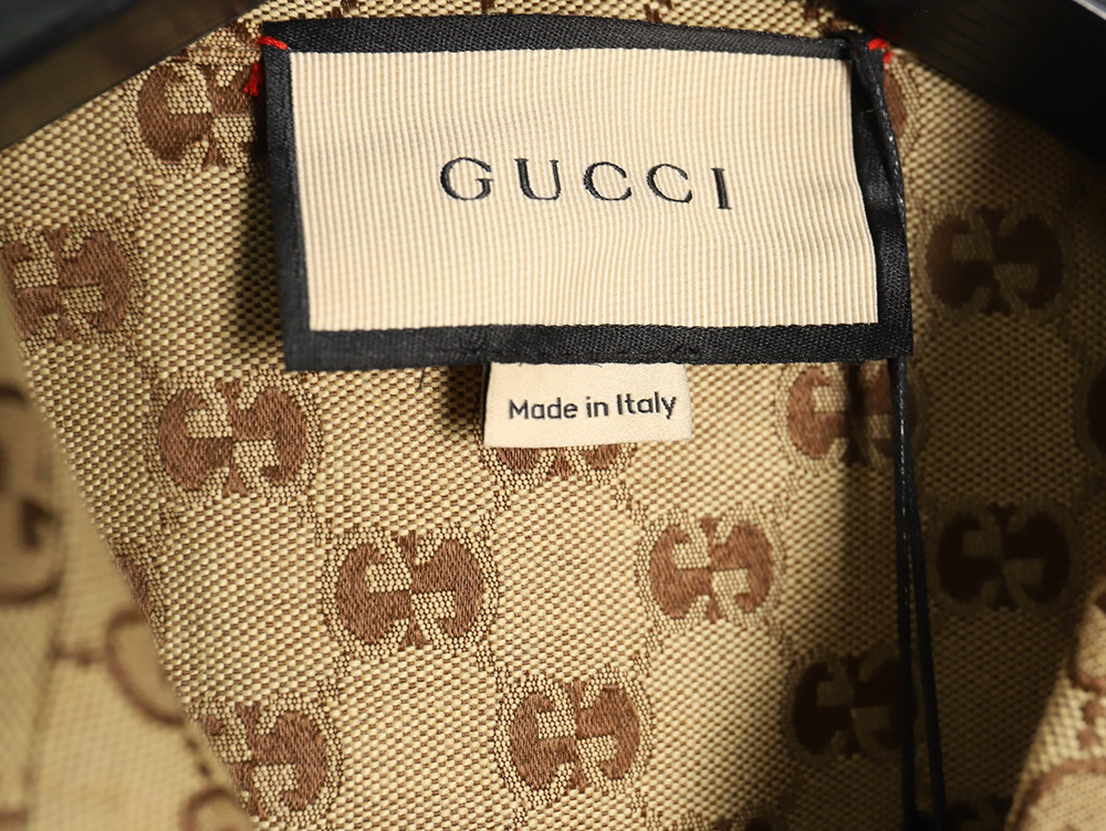 G*u*i classic double g monogram canvas short-sleeved shirt