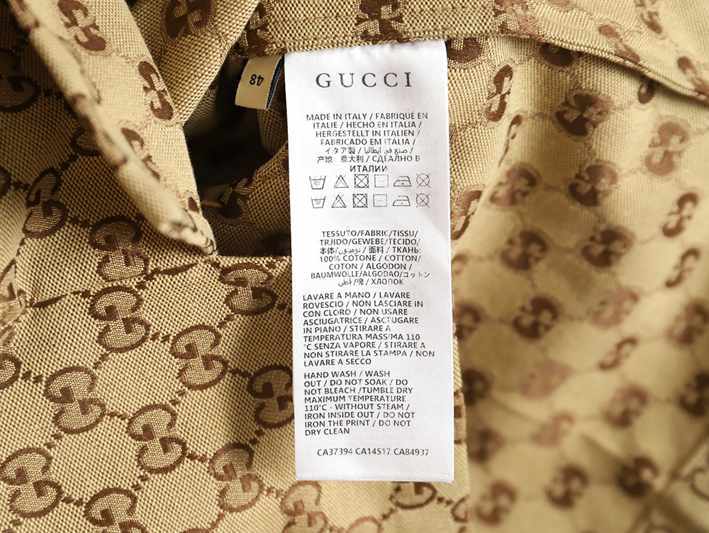 G*u*i classic double g monogram canvas short-sleeved shirt