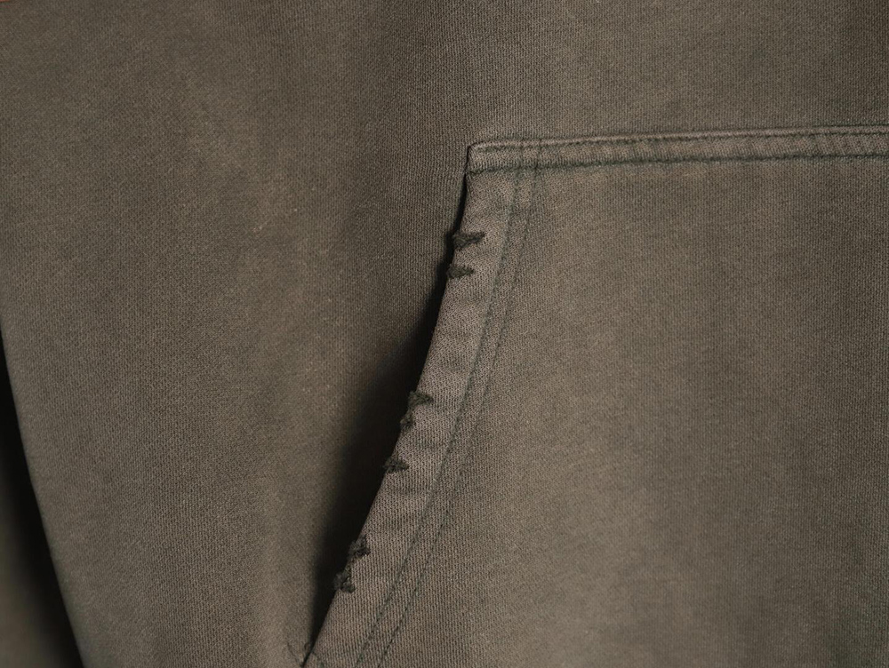 Ba*len*cia*ga "paris" letter print velvet hooded sweatshirt