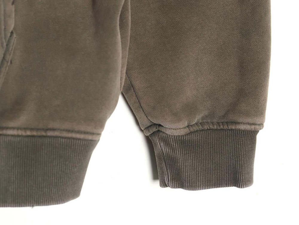 Ba*len*cia*ga "paris" letter print velvet hooded sweatshirt