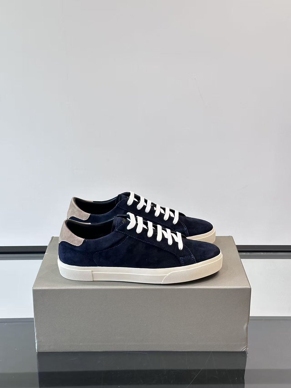Brunello Cucinelli Suede sneakers in Marine Blue