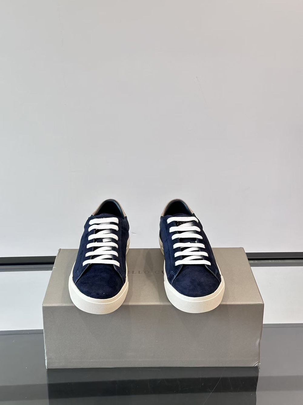 Brunello Cucinelli Suede sneakers in Marine Blue