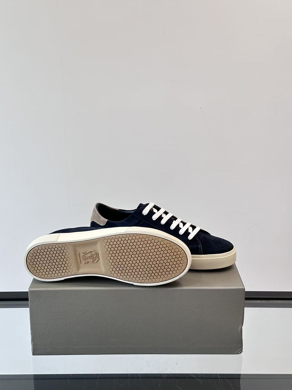 Brunello Cucinelli Suede sneakers in Marine Blue