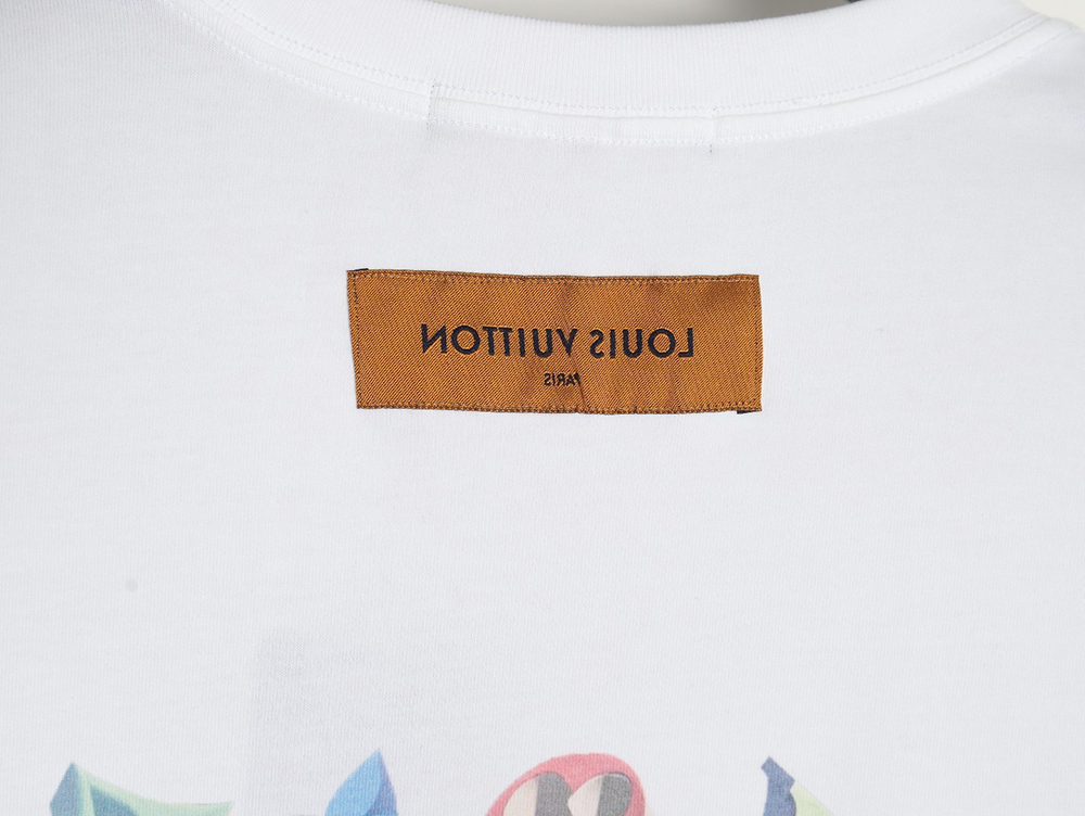 l0*is V*t0n 3d monogram pattern round neck short sleeves tsk1