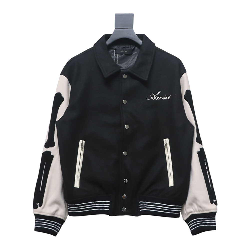 Amiri bone embroidered baseball jacket