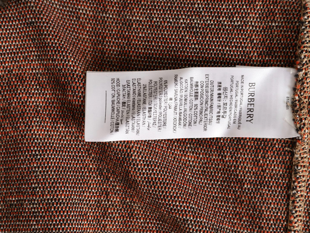 B**rry large check blended knitted check hooded jacket