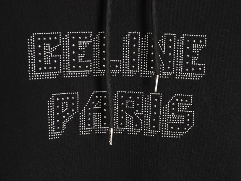ce**e studded Di*m*nd lettering hooded sweatshirt