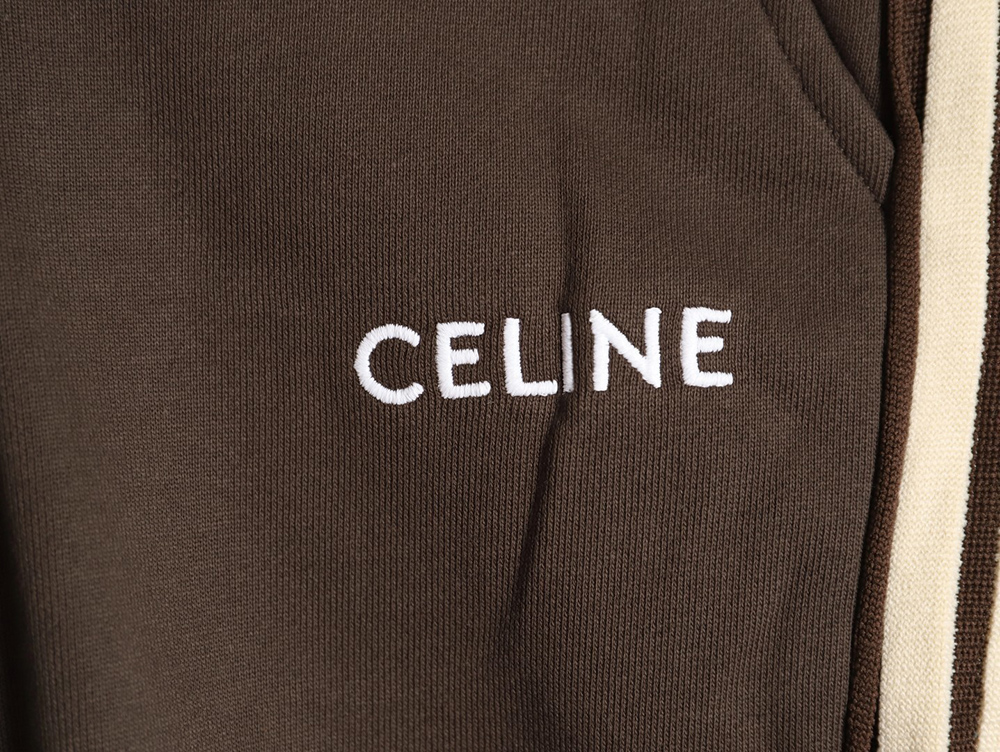 Ce**e side webbing embroidered logo cuffs trousers