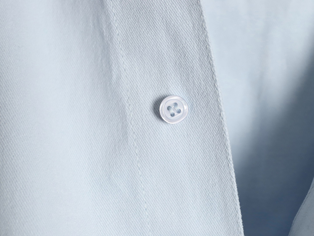 L0ew* cotton detachable hooded long-sleeved shirt jacket