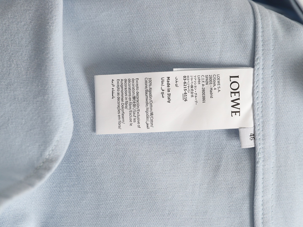 L0ew* cotton detachable hooded long-sleeved shirt jacket