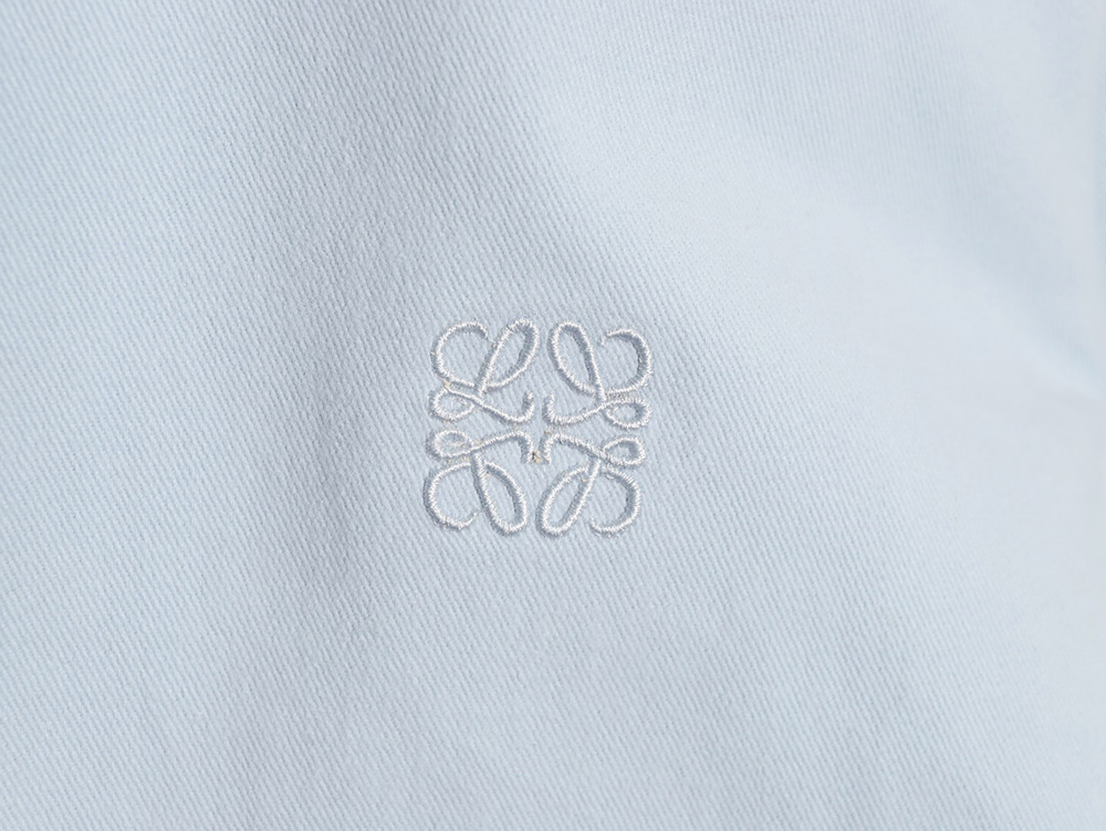 L0ew* cotton detachable hooded long-sleeved shirt jacket