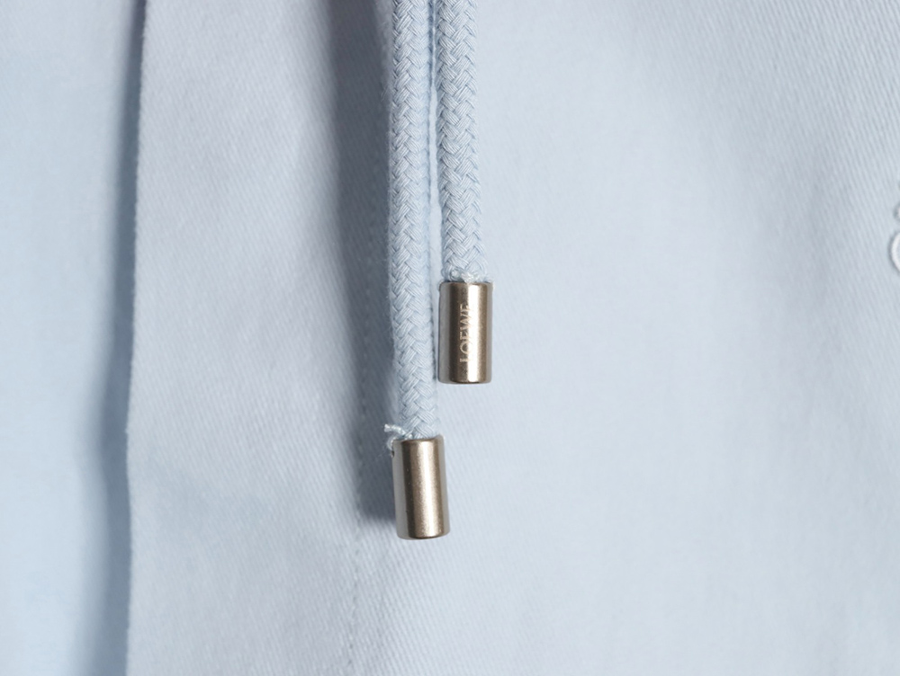 L0ew* cotton detachable hooded long-sleeved shirt jacket