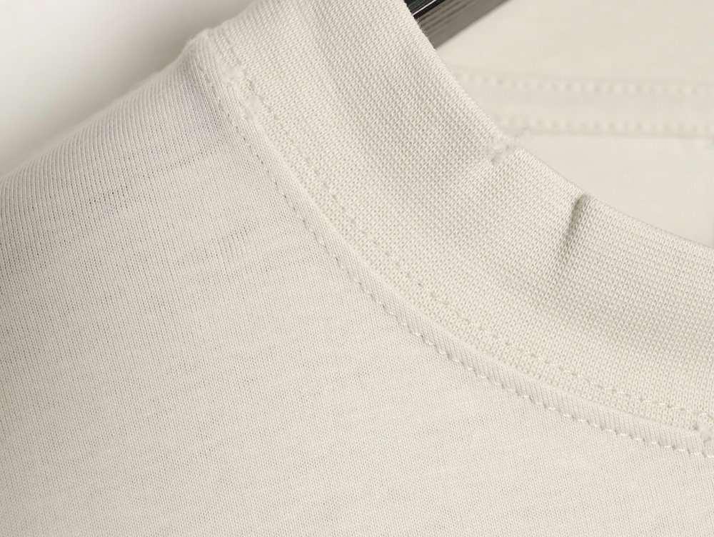 Ba*len*cia*ga klein blue front and back embroidered lettering short-sleeved t-shirt