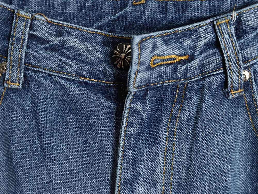 Ch**me He**ts back sanskrit cross leather pants