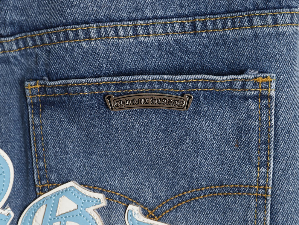 Ch**me He**ts back sanskrit cross leather pants tsk1