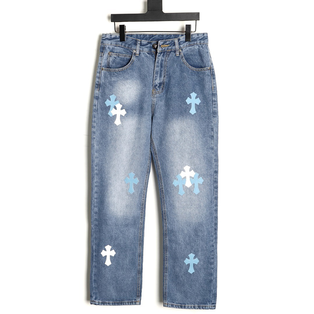 Ch**me He**ts back sanskrit cross leather pants tsk1