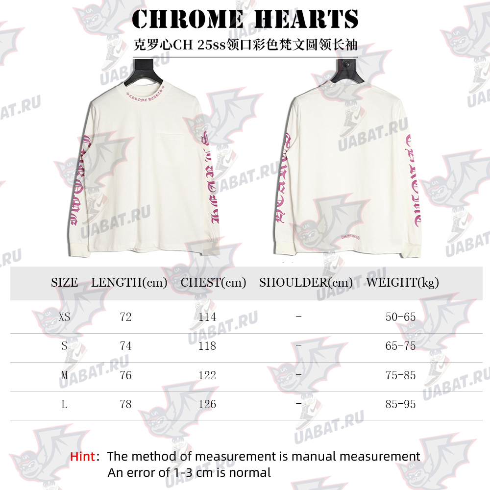 Ch**me He**ts neckline colorful sanskrit round neck long sleeves