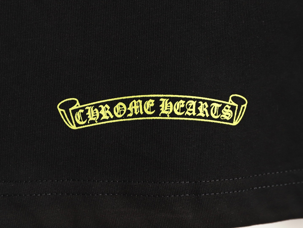 Ch**me He**ts neckline colorful sanskrit round neck long sleeves tsk1