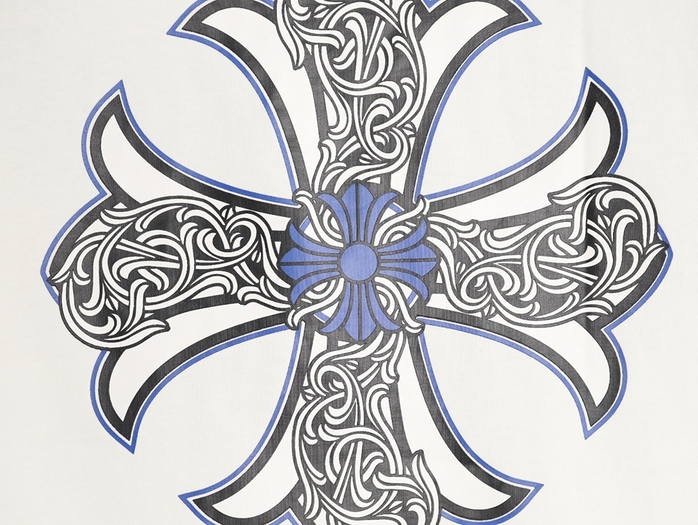 Ch**me He**ts blue horseshoe cross round neck long sleeves