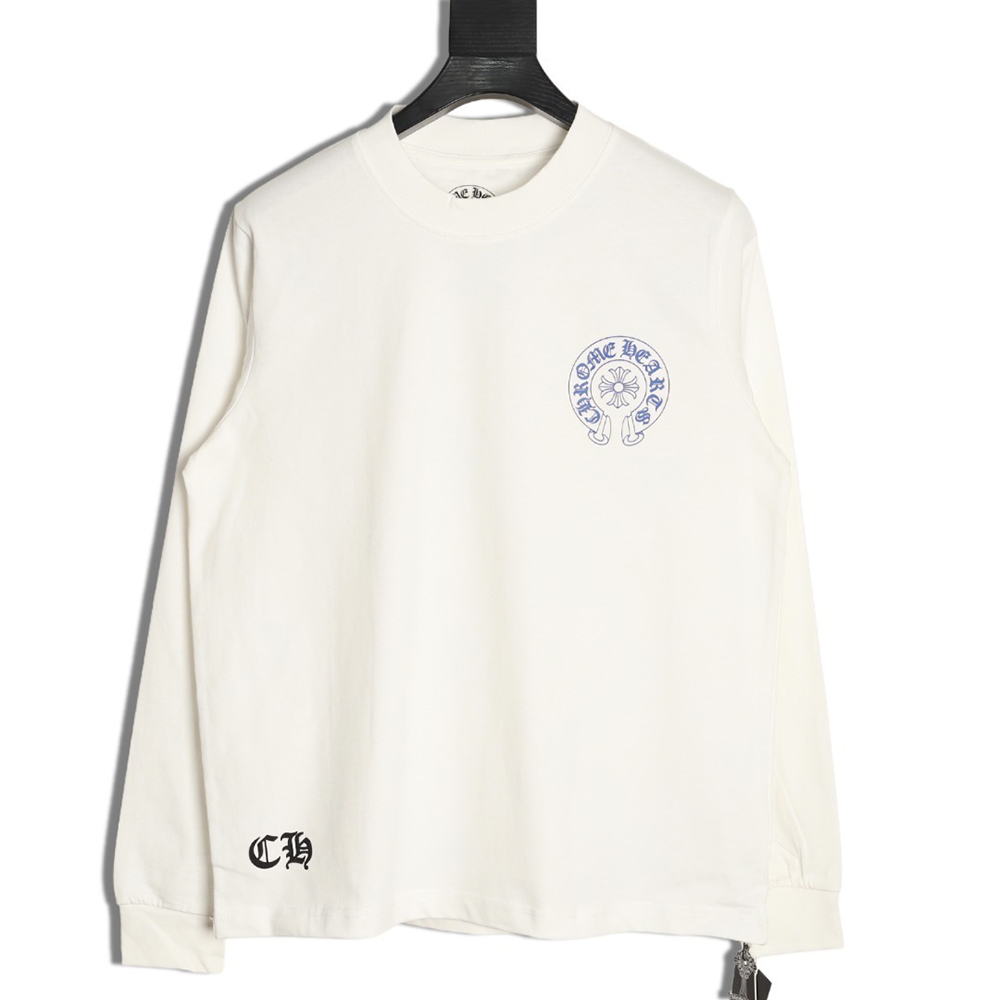 Ch**me He**ts blue horseshoe cross round neck long sleeves