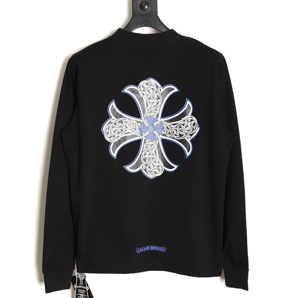 Ch**me He**ts blue horseshoe cross round neck long sleeves tsk1
