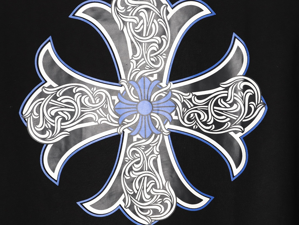 Ch**me He**ts blue horseshoe cross round neck long sleeves tsk1