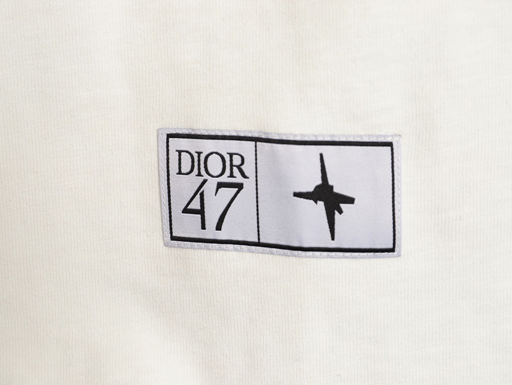 D*or 47 gradient lettering appliqué short sleeves