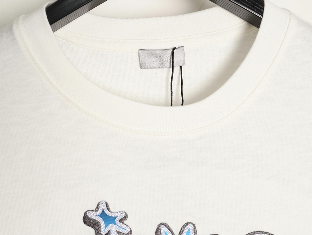 D*or 47 gradient lettering appliqué short sleeves