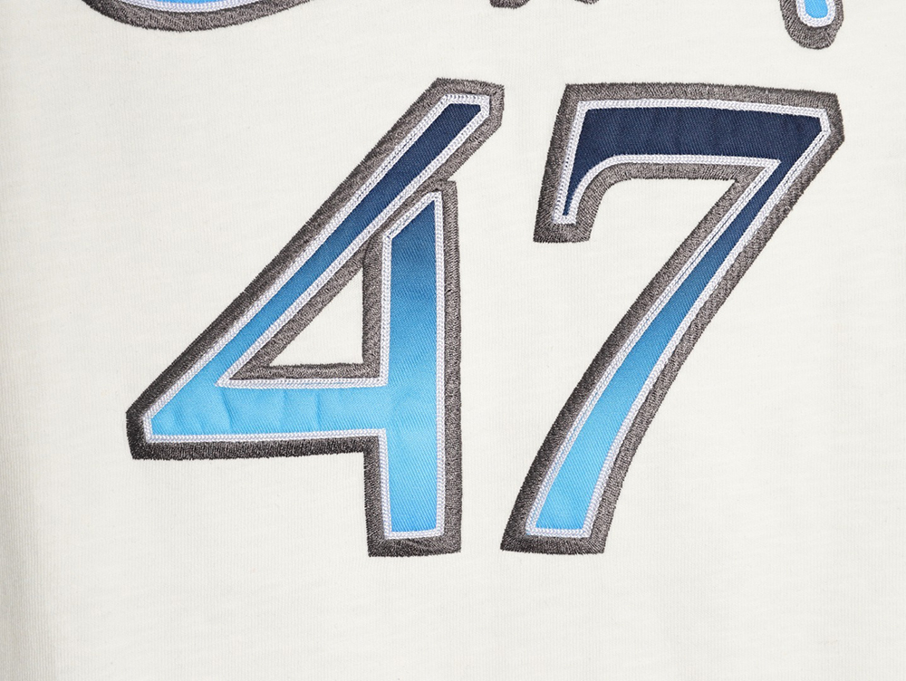 D*or 47 gradient lettering appliqué short sleeves