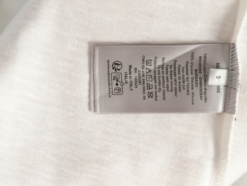 D*or 47 gradient lettering appliqué short sleeves