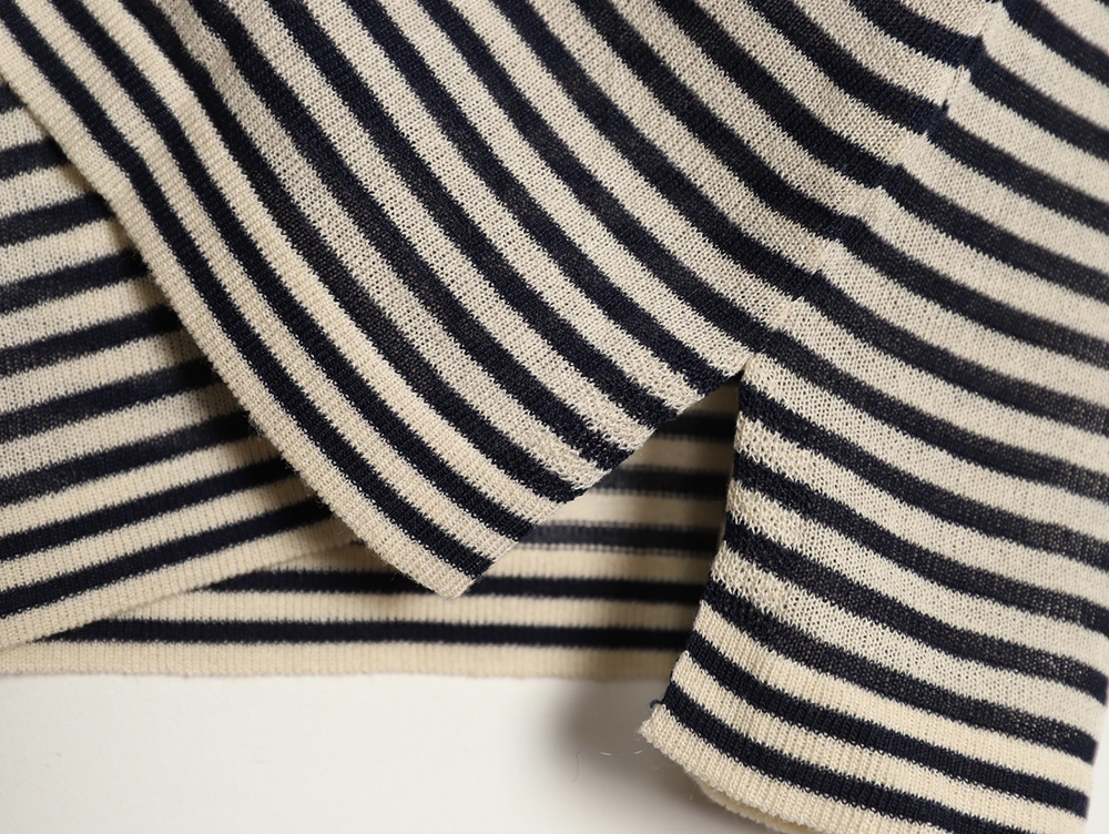 L**o p*ana striped knitted polo short-sleeved