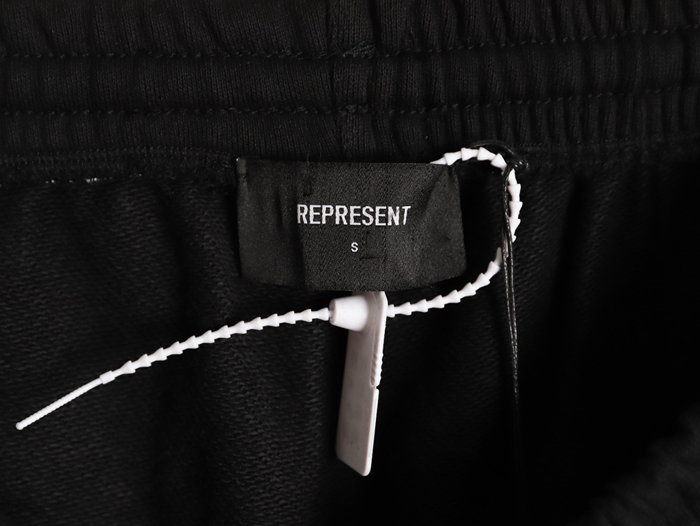 Represent distressed washed embroidered logo straight-leg drawstring sweatpants TSK1