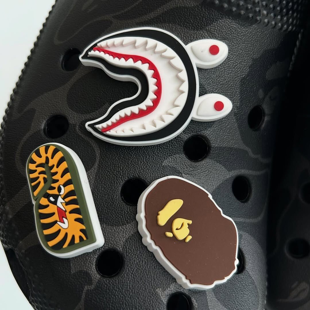 bape x Cr*0*s classic clog “black camo”