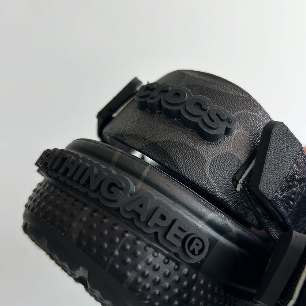 bape x Cr*0*s classic clog “black camo”