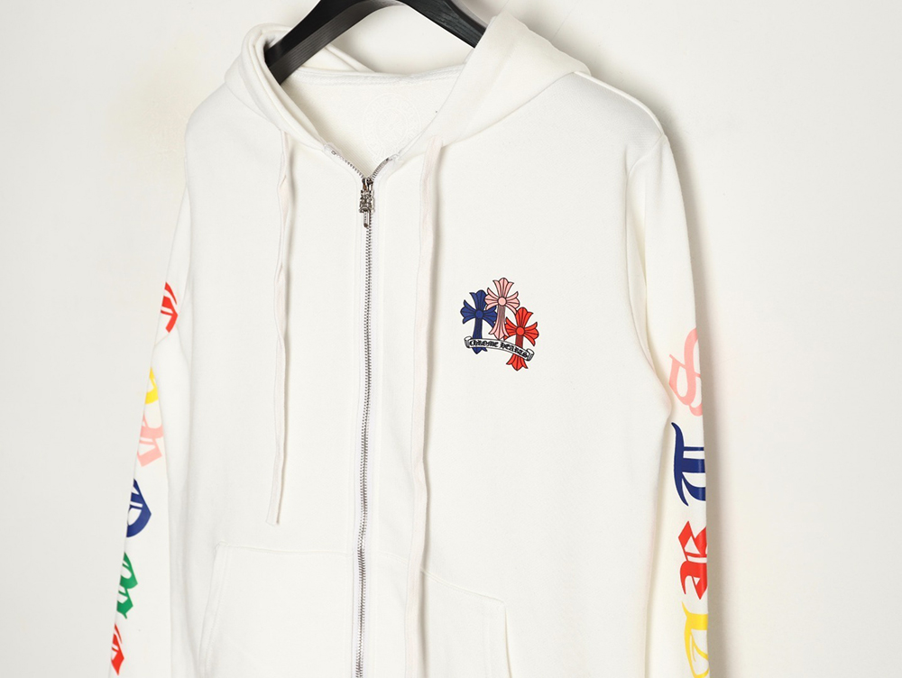Ch**me He**ts colorful cross print zip-up jacket