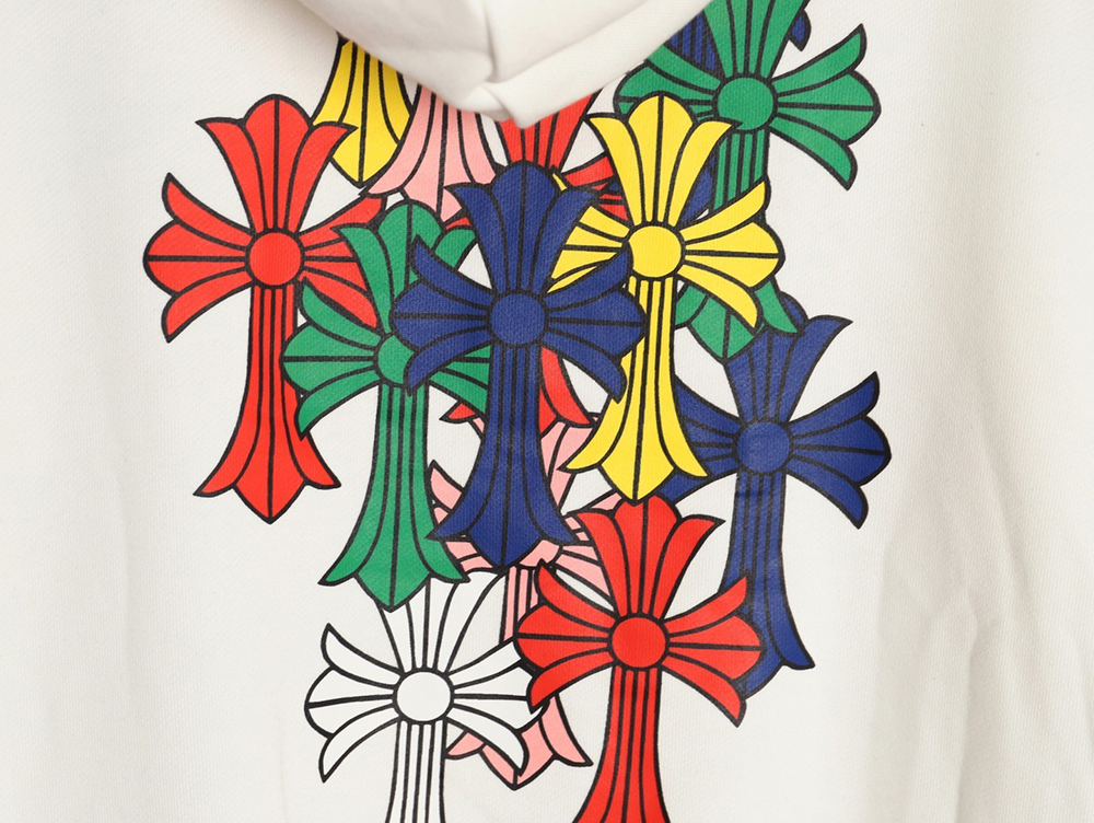 Ch**me He**ts colorful cross print zip-up jacket