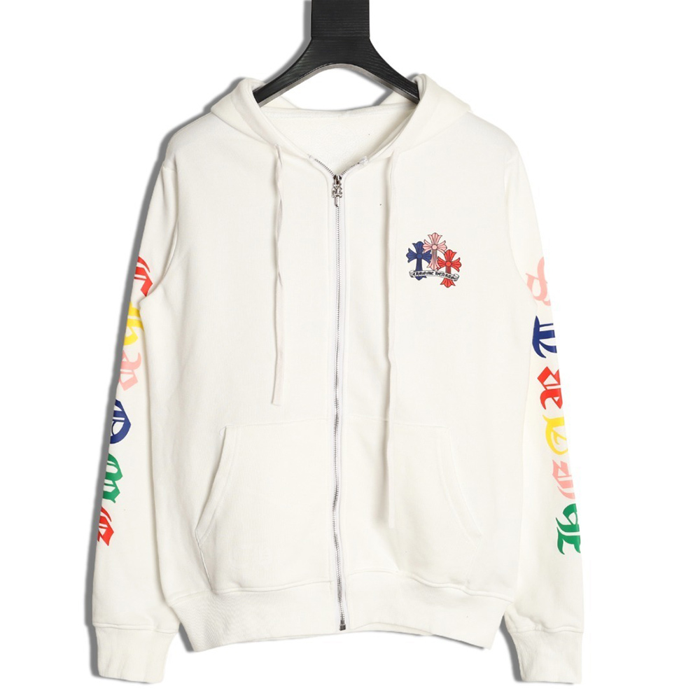 Ch**me He**ts colorful cross print zip-up jacket