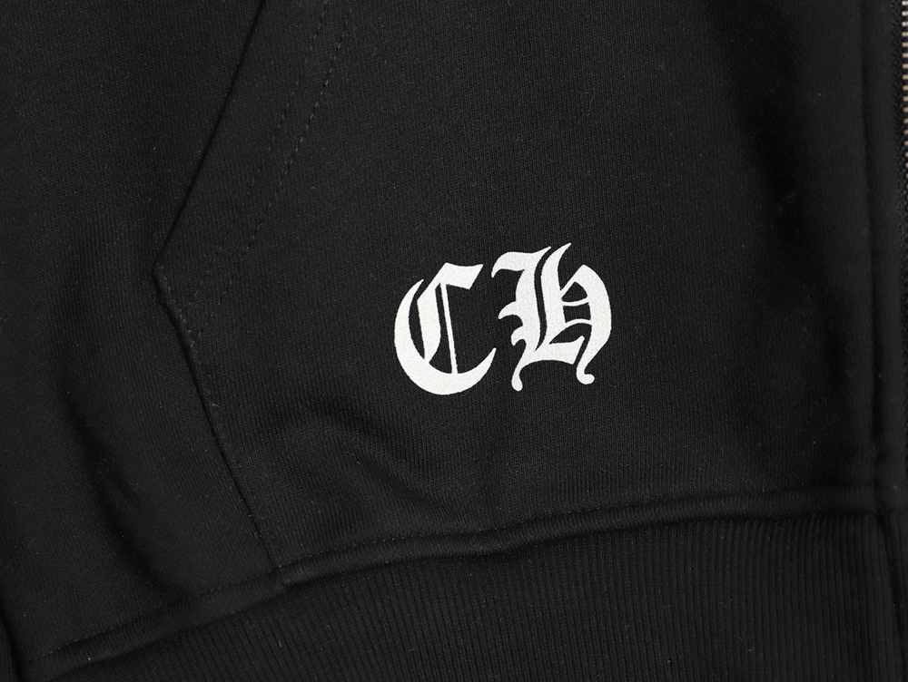 Ch**me He**ts colorful cross print zip-up jacket tsk1