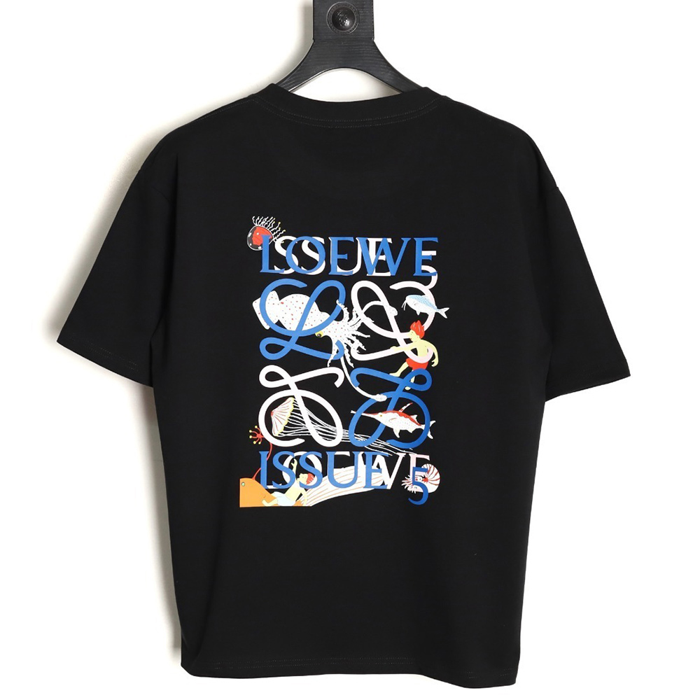 L0ew* overlapping lettering short-sleeved t-shirt