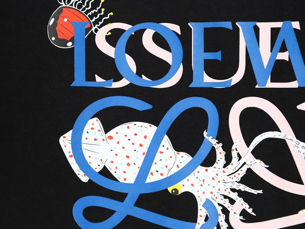 L0ew* overlapping lettering short-sleeved t-shirt