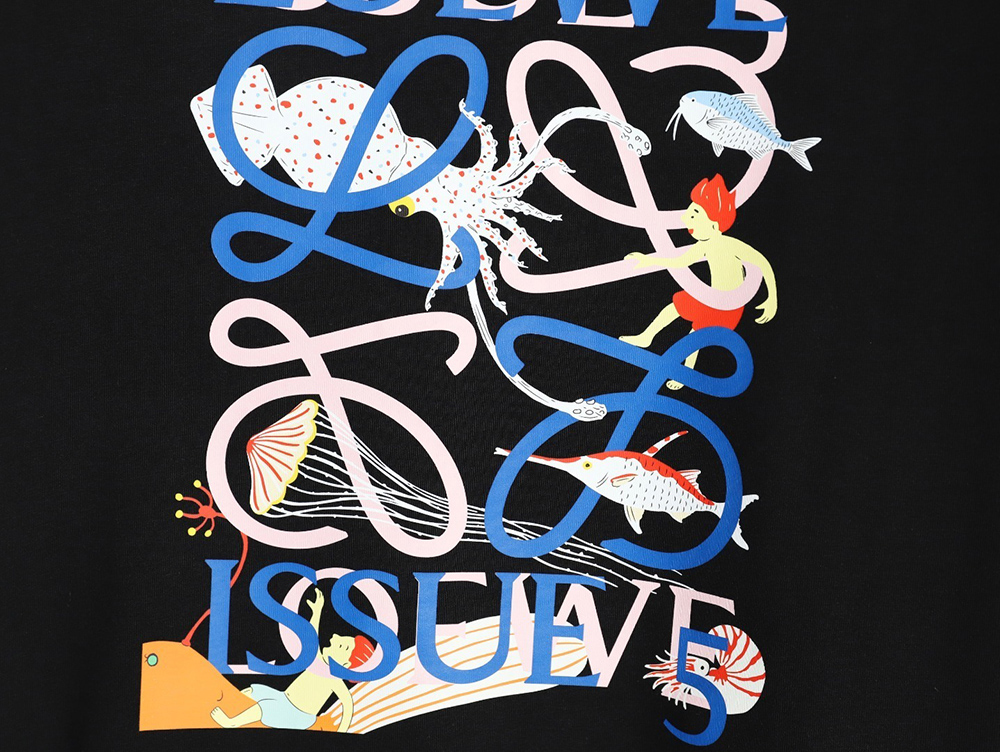 L0ew* overlapping lettering short-sleeved t-shirt