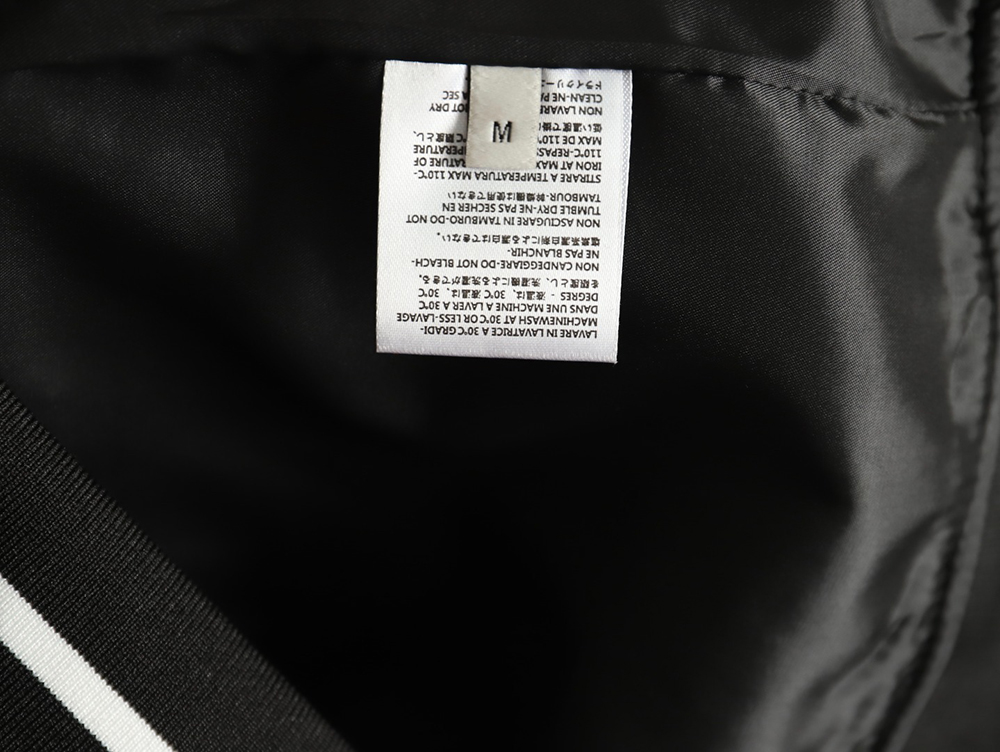 OFF WHITE leather sleeve five-pointed star baseball jacket