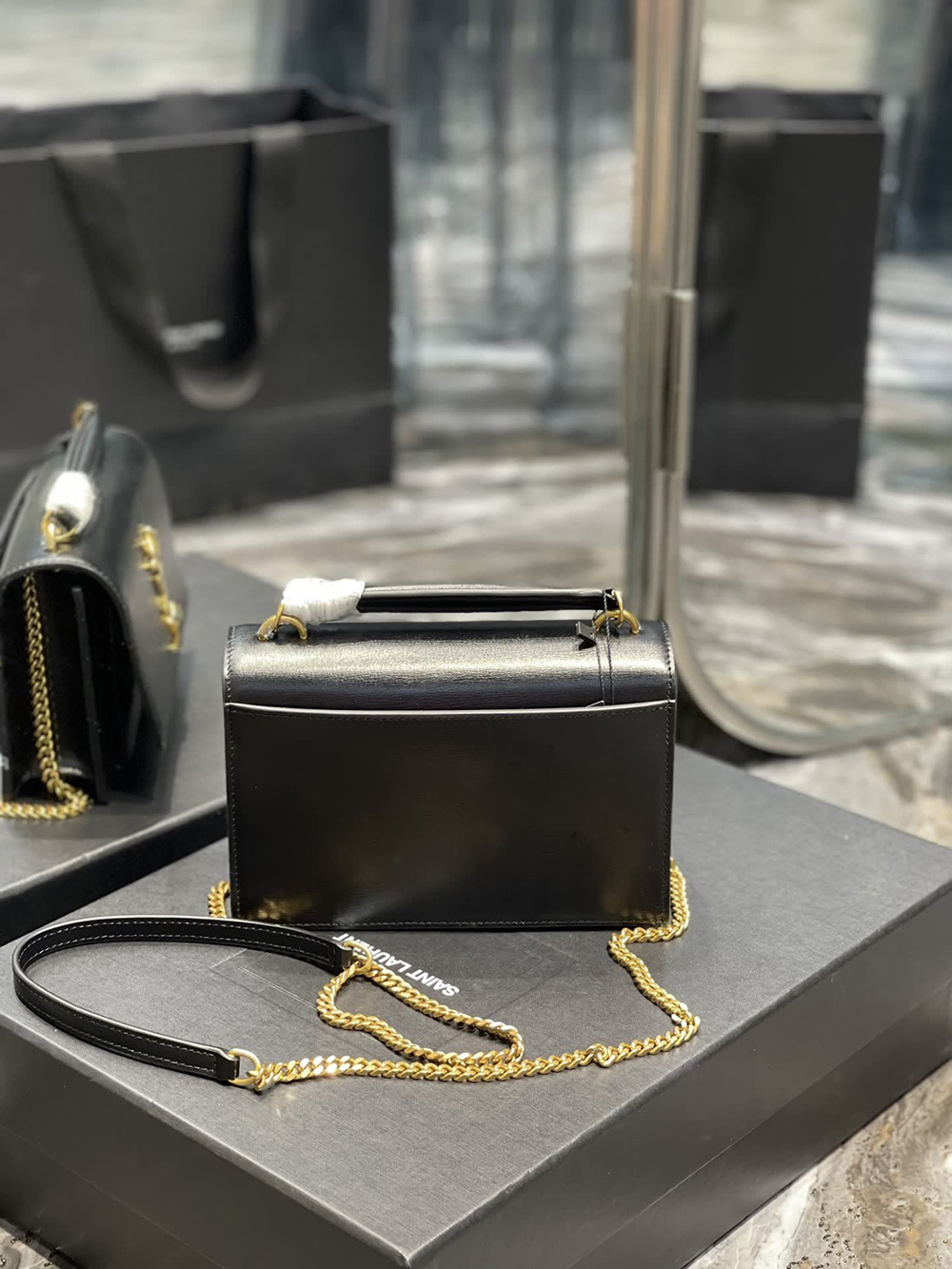 Sa**t Lau*nt sunset bags 533026 19*14*5.5cm